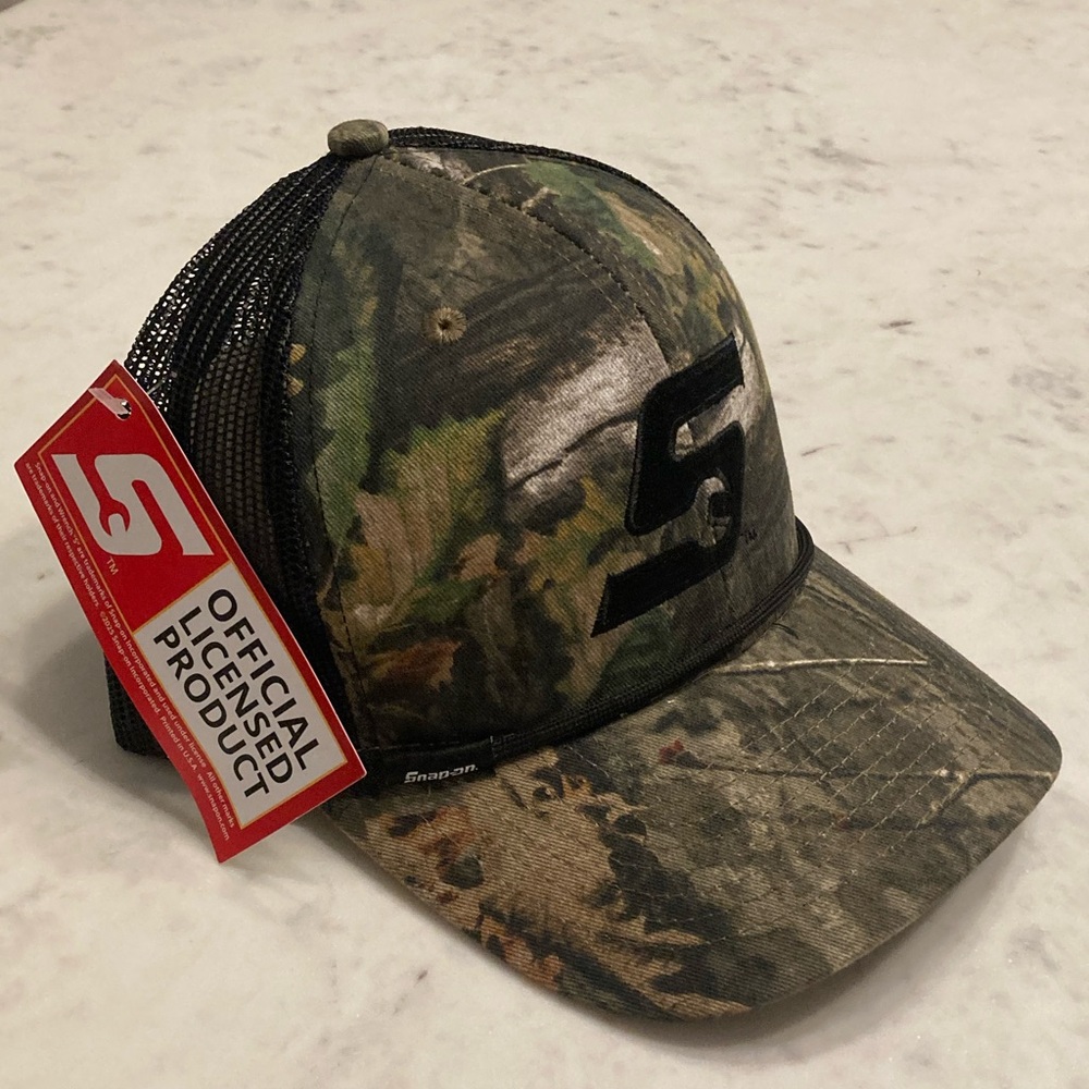 Snap on: Camo Snapback Cap with Black Logo